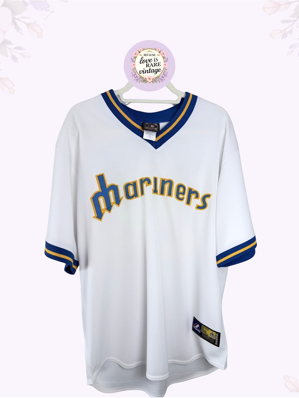 Vintage USA 1990s Ken Griffey Jr Mariners Majestic Cooperstown Baseball Jersey